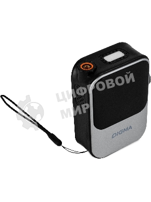 Автомобильный компрессор Digma QBK-120G серый, шланг 0.2м