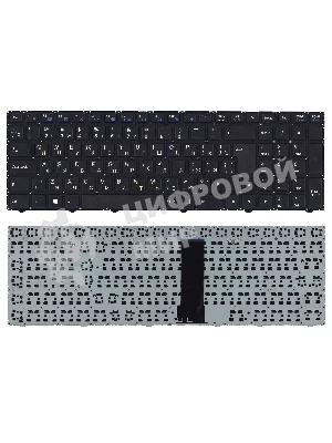 Клавиатура для ноутбука DNS Clevo WA50SFQ широкий Enter черный