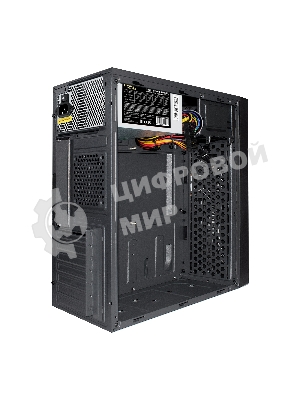 Компьютерный корпус Miditower ExeGate AA-440-UNS350 (ATX, БП UNS350 с вент. 12см, 2хUSB, аудио, черный)