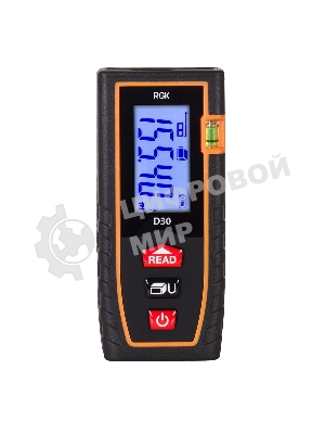 Лазерная рулетка RGK D30 дальность 0.3-30м точность ±2мм