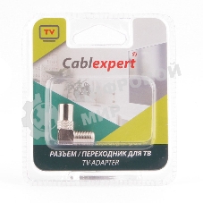 Переходник Cablexpert APL-FTVM-02, F (мама)/TV (папа), 90 градусов, блистер