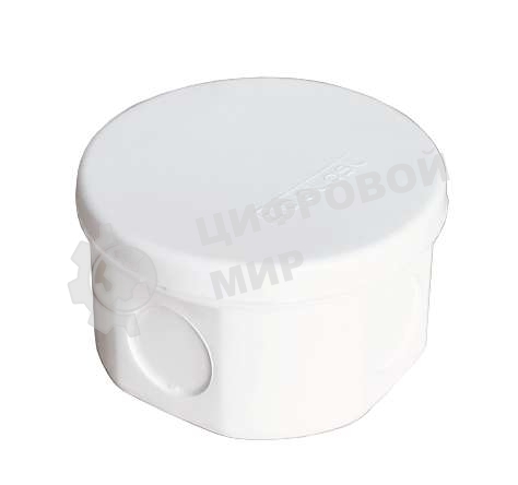 Коробка распределительная ОП d75х45 4 выхода без гермовводов IP54 крышка защелкивающаяся бел. Epplast 245351