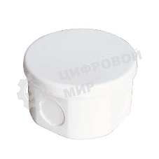 Коробка распределительная ОП d75х45 4 выхода без гермовводов IP54 крышка защелкивающаяся бел. Epplast 245351