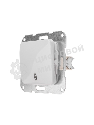 Переключатель Kranz DEA 1кл прох. с/у 10А мех. белый