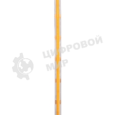 Лента светодиодная Rexant 12В, COB 8Вт/м, 320 LED/м, оранжевый, 8мм, 5м, IP20