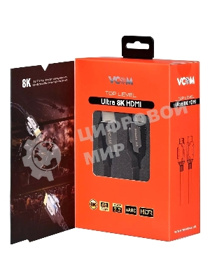 Кабель VCOM CG864-2M HDMI 19M/M,ver. 2.1, 8K@60 Hz 2m VCOM CG864-2M