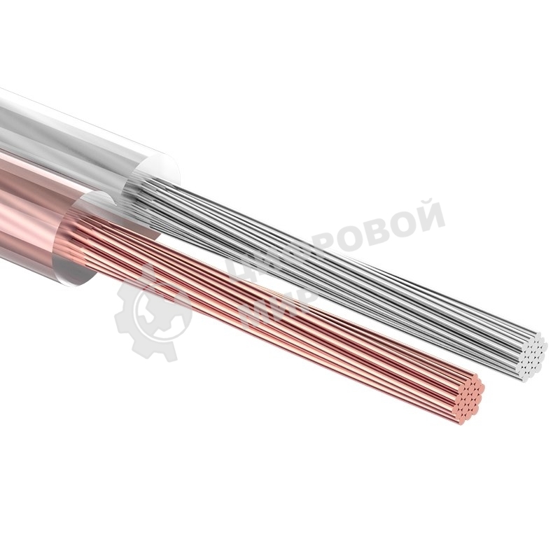 Кабель акустический Rexant 2х1,00 мм², прозрачный SILICON, бухта 100 м