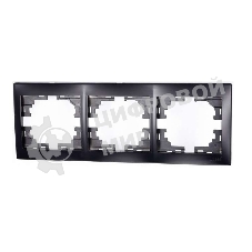 Рамка 3-м Мира горизонтальная черный бархат LEZARD 701-4200-148