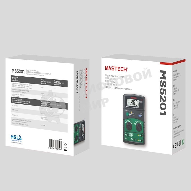 Измеритель сопротивления изоляции MS5201 MASTECH