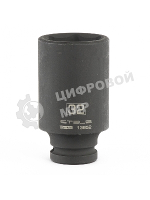 Головка ударная удлиненная шестигранная Stels 32 мм, 1/2