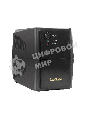 Источник бесперебойного питания ExeGate Power Back BNB-500.LED.2SH 500VA/300W, LED, 2*Schuko, черный