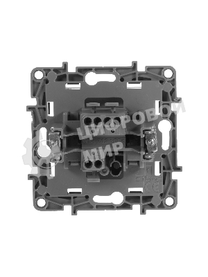 Переключатель одноклавишный, автоматические клеммы, Etika, 10AX, 250 В~, антрацит