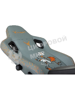 Кресло игровое Knight Craft Dragon серый эко.кожа крестов. металл