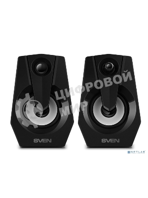 Акустическая система SVEN 370 2.0 черные (2x2W, USB, RGb подсветка)