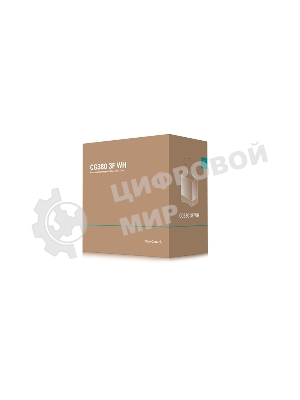 Компьютерный корпус Deepcool CG380 3F WH без БП, боковое окно (панорама), 3x120мм ARGB PWM вентилятора, белый, mATX
