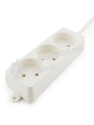 Удлинитель Гарнизон EL-NL3-W-5, 3 розетки допустимый ток 10А, длина 5 м.