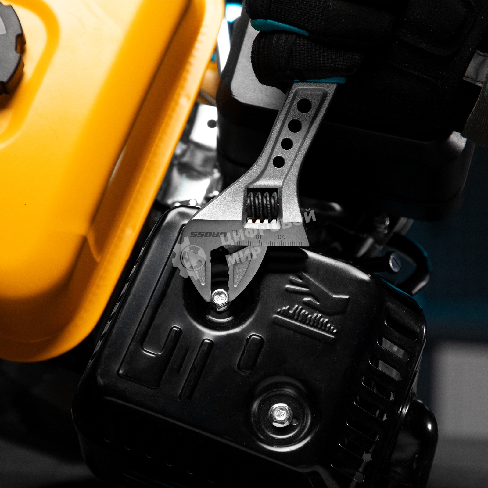 Ключ разводной Gross 15561 200 мм, CrV, двухкомпонентная ручка