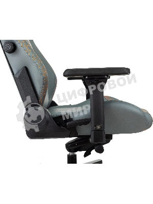 Кресло игровое Knight Craft Dragon серый эко.кожа крестов. металл