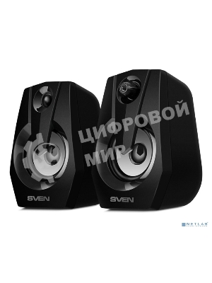 Акустическая система SVEN 370 2.0 черные (2x2W, USB, RGb подсветка)
