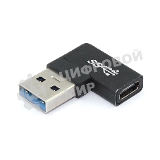 Переходник USB Type A папа на Type-C мама угловой