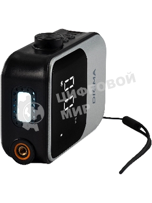 Автомобильный компрессор Digma QBK-120G серый, шланг 0.2м