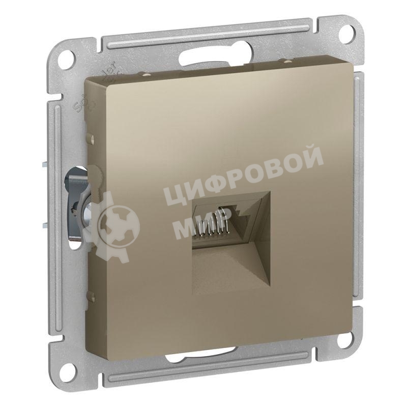 Механизм розетки компьютерной AtlasDesign RJ45 шампань SchE ATN000583