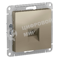 Механизм розетки компьютерной AtlasDesign RJ45 шампань SchE ATN000583