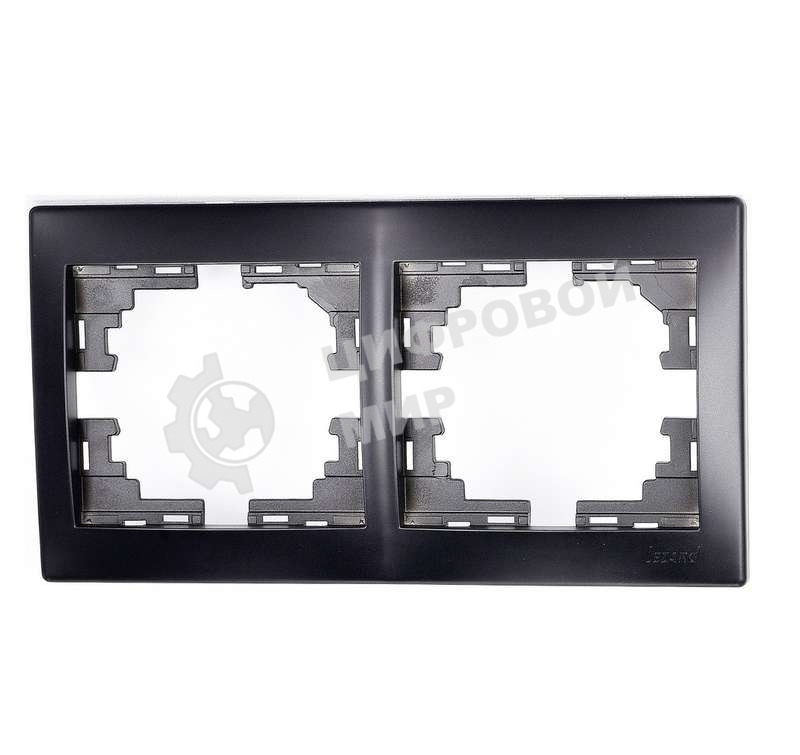 Рамка 2-м Мира горизонтальная черный бархат LEZARD 701-4200-147