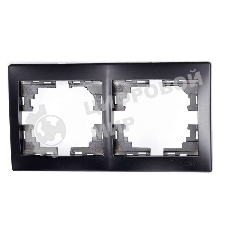 Рамка 2-м Мира горизонтальная черный бархат LEZARD 701-4200-147