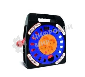 Удлинитель 4х20 м с заземл. 16А IP20 У16-012 термо ПВС 3х1 в закрытом корпусе защ. шторки UNIVersal 1673