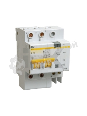 Выключатель автоматический дифференциального тока 2п C 20А 30мА тип AC 4.5кА АД-12 IEK MAD10-2-020-C-030