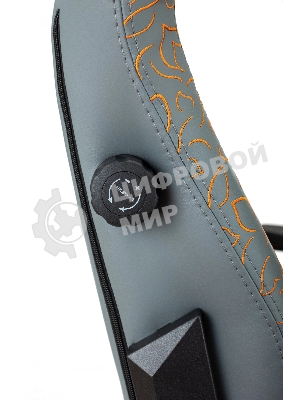 Кресло игровое Knight Craft Dragon серый эко.кожа крестов. металл