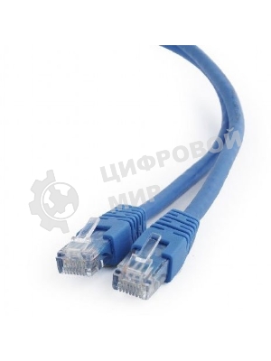 Патч-корд UTP Cablexpert cat.6, 0.5м, литой, многожильный, синий