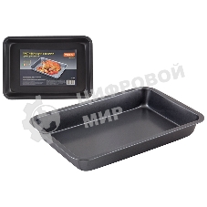 Противень для выпечки Mallony из карб. стали с антиприг. покр-м MAL-K001L, р-р 33.5x23.5x3.8 см