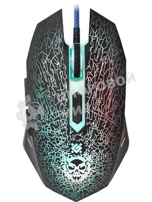 Мышь проводная Defender Shock GM-110L черный, 3200 dpi, USB, кнопки - 6