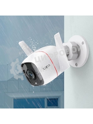Видеокамера IP TP-Link Tapo C310 белый 3Mp indoor & outdoor IP camera, 30m Night Vision, IP66 dust & waterproof, Motion Detection and Notification, 2-way Audio, supports Micro SD card storage, easy setup with APP
