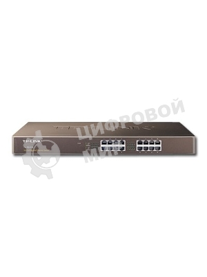 Коммутатор TP-Link SMB TL-SG1016 Коммутатор 16-port Gigabit Switch, 1U 19-inch rack-mountable steel case