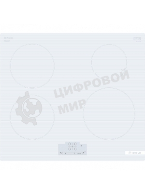 Индукционная варочная панель Bosch PUE612BB1J, 60 см, индукция,сенсорное управление, белый