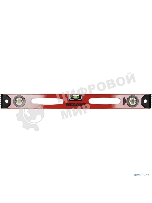 Уровень алюминиевый «Рельс», 600 мм, 3 глазка (1 поворотный) Rexant