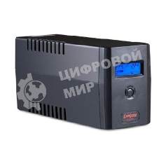 Источник бесперебойного питания ExeGate Power Smart ULB-800 LCD 800VA, черный, 2 евророзетки, USB