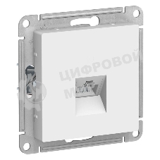 Розетка компьютерная RJ45, механизм, белый