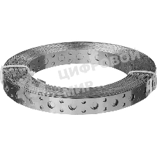 Лента перфорированная 12х0,55, оцинкованная прямая (25 м) - накл. 123882 Tech-KREP