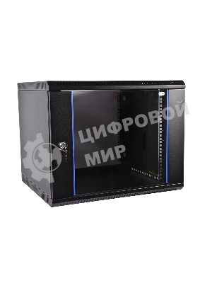 Шкаф телекомм. настенный разборный ЦМО 9U (600х650) дверь стекло, черный