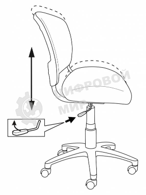 Кресло Бюрократ CH-W296NX белый, сетка, 120 кг