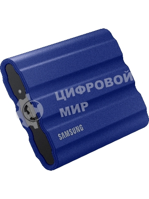Внешний SSD Samsung T7 Shield, 2TB, USB 3.2 Gen 2 Type-C, R/W 1050/1000, синий