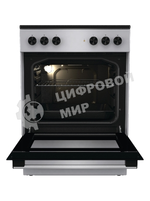 Плита электрическая Gorenje GEC6A11SG серый, конфорок 4 электрических, духовка 65 л, 60 см x 85 см x 60 см