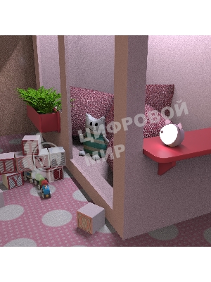 Ночник Gauss NN7024 мышка розовый