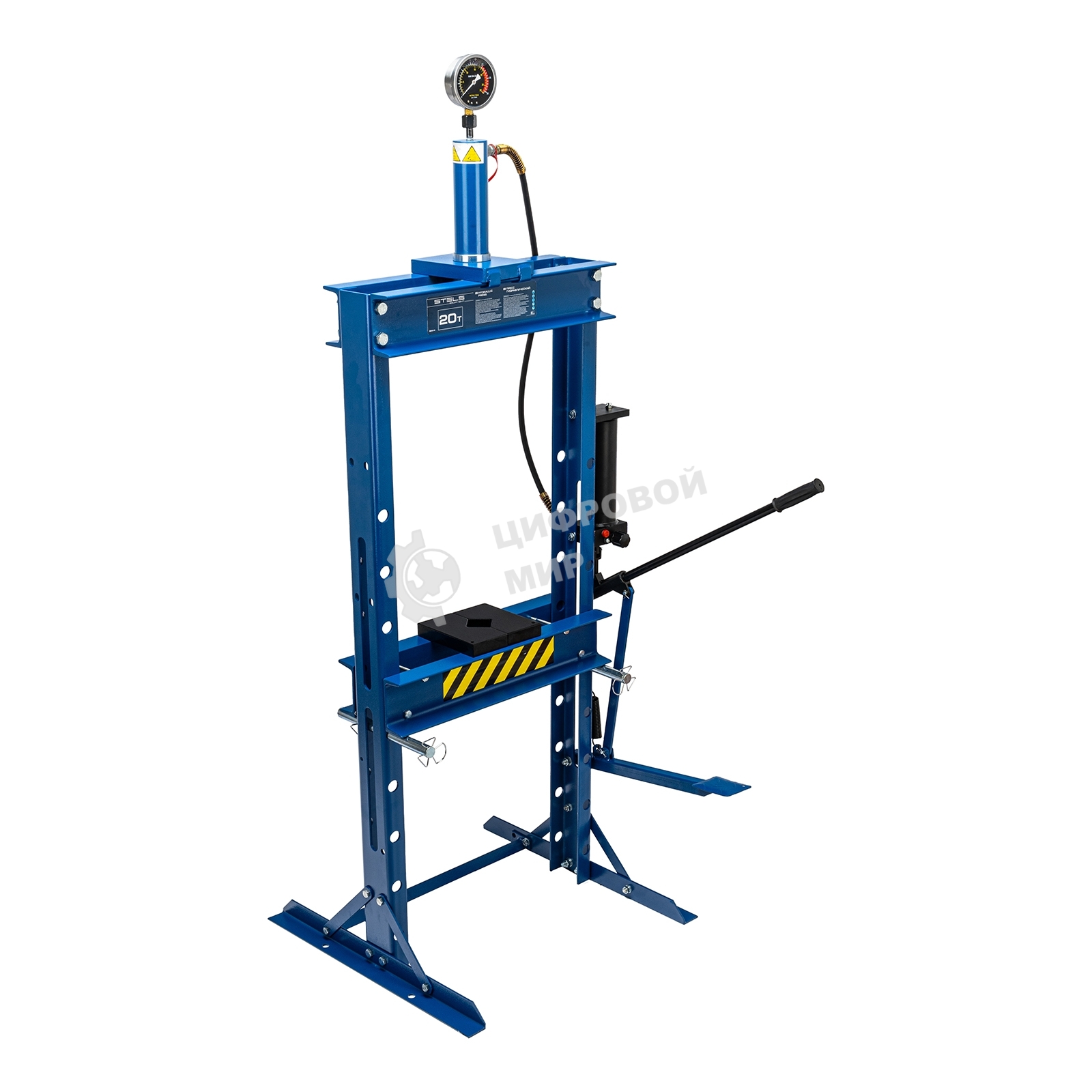 Пресс гидравлический Stels 52314 с манометром и педалью, 20 т (комплект из 2 частей)