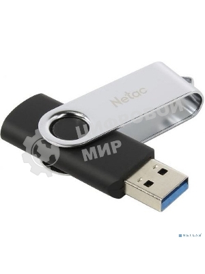 Флешка USB Netac U505 (NT03U505N-128G-30BK), 128Gb, USB 3.0, R/W 110/45, черный/серебристый