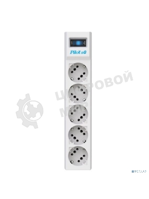 Сетевой фильтр ZIS PILOT Surge protector Pilot SG5 5 outlets (GP), 10A/2.2kVt, automatic circuit-breaker, 7 m